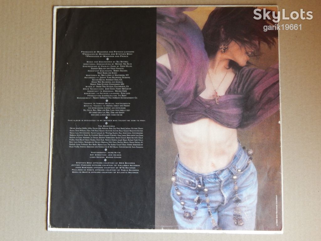 Madonna - Like A Prayer   (Sire ‎– 925 844-1, Germany) insert EX+/NM- - фото фото фото 2