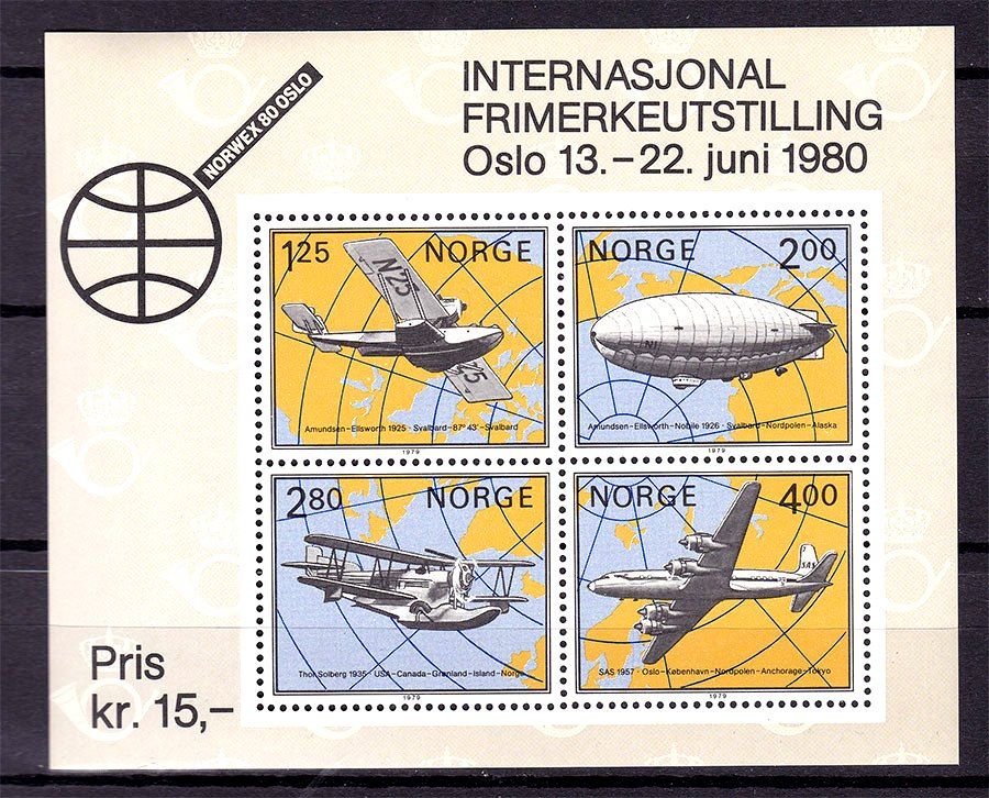 ZM Норвегия  1980 г  MNH  - блок - фото фото фото 0