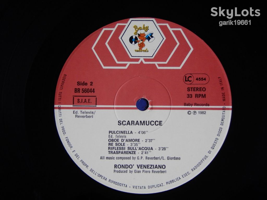 Rondò Veneziano – Scaramucce   (Baby Records – BR 56044, Italy) EX+/EX+ - фото фото фото 4