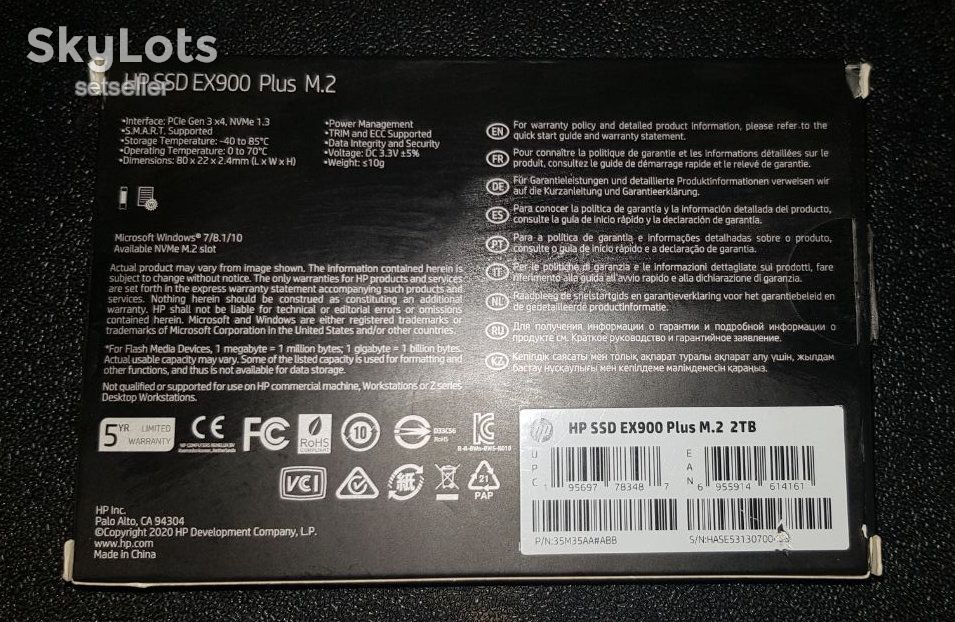 SSD M2 M.2 NVME HP EX900 Plus 2.0TB Gen4 2TB - фото фото фото 2