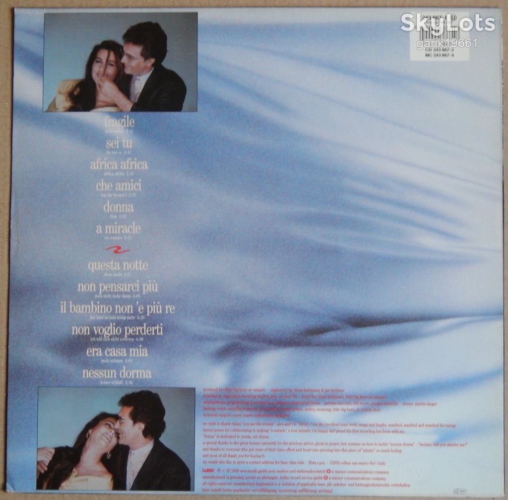 Al Bano &amp; Romina Power – Fragile  (WEA – 243 867-1, Germany) insert NM-/NM- - фото фото фото 1