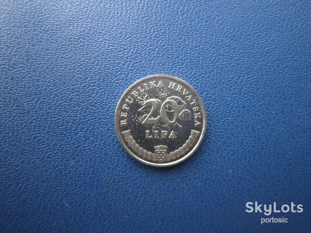 Монета 20 липа Хорватія 2001 флора олива - фото фото фото 0