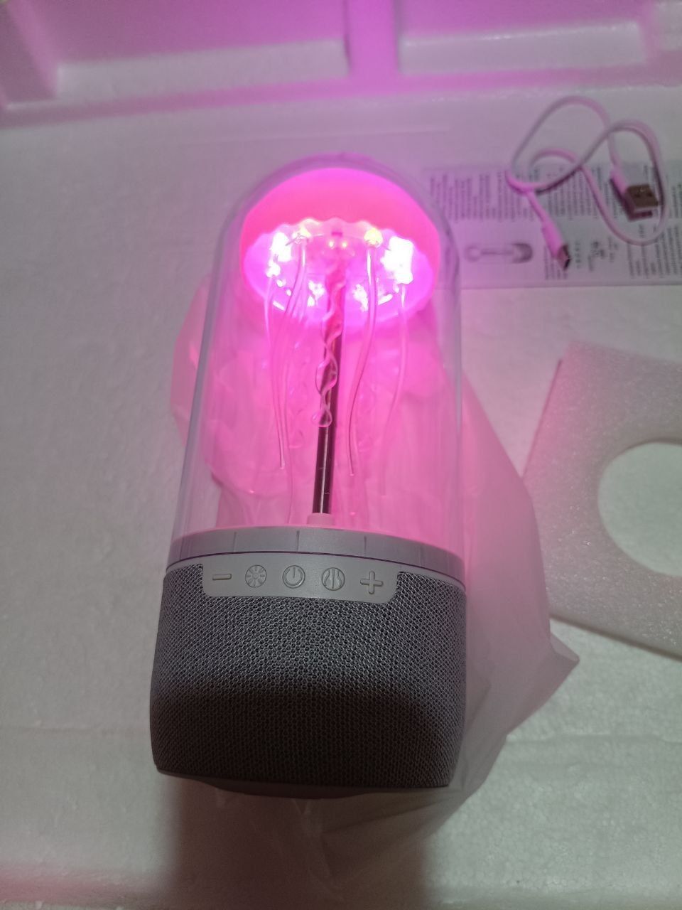 Нічник-колонка Медуза Bluetooth RGB / Портативна акустика 2в1. Амазон - фото фото фото 5