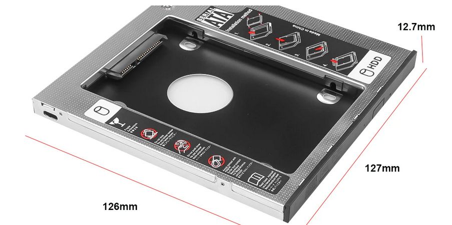 Шахта для HDD/SSD АТА 12.7MM - фото фото фото 1