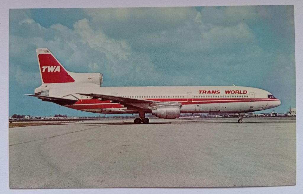 Открытка Самолет TWA-Trans World Airlines - фото фото фото 0