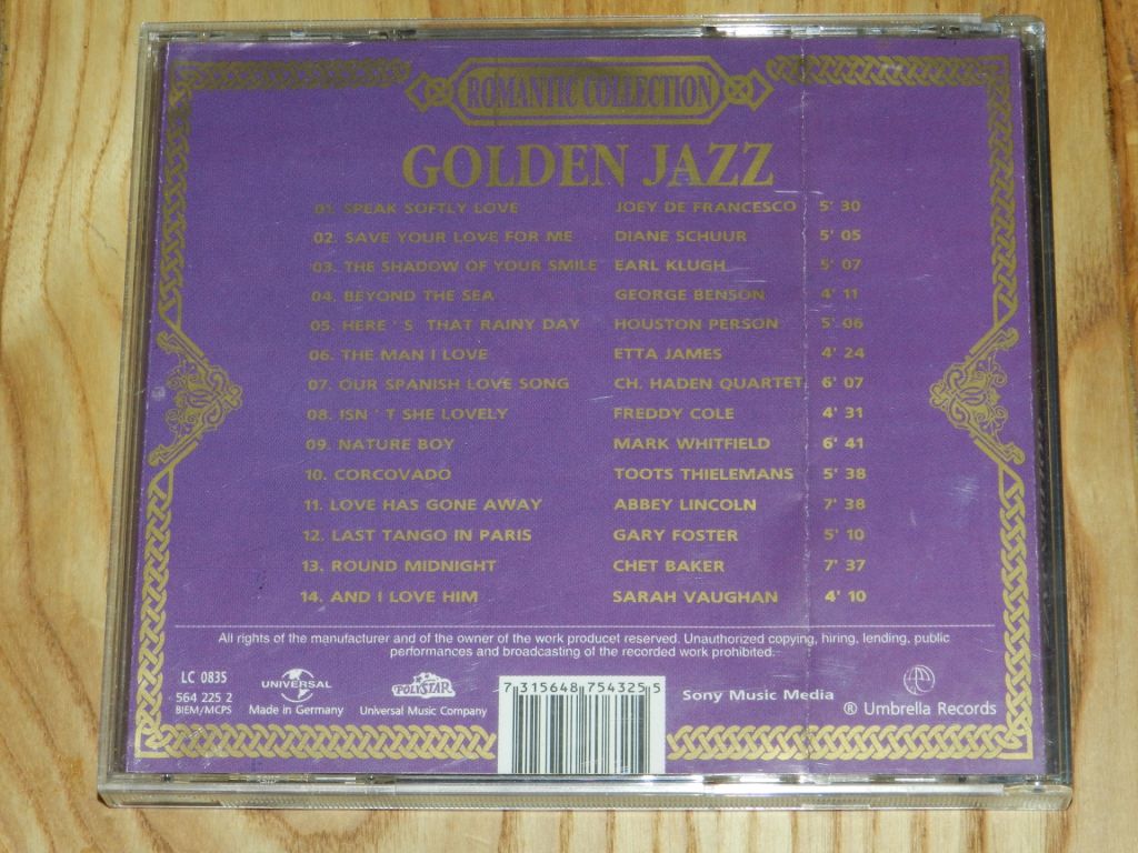 CD   Golden Jazz - Romantic Collection - фото фото фото 3