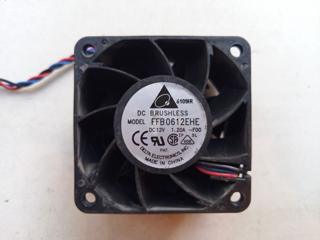 Б/У Кулер серверний 60x60x38 Delta Electronics Model: FFB0612EHE 12V, 1.20A, 3pin код.К11 - фото фото фото 3