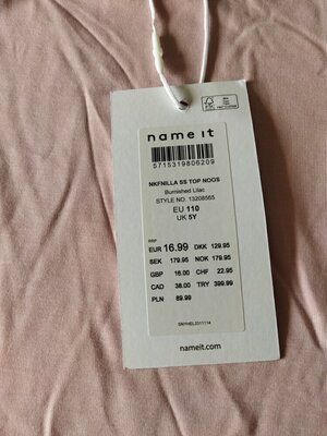 Футболка для дівчинки джерсі рожева Name it 110р. - фото фото фото 4