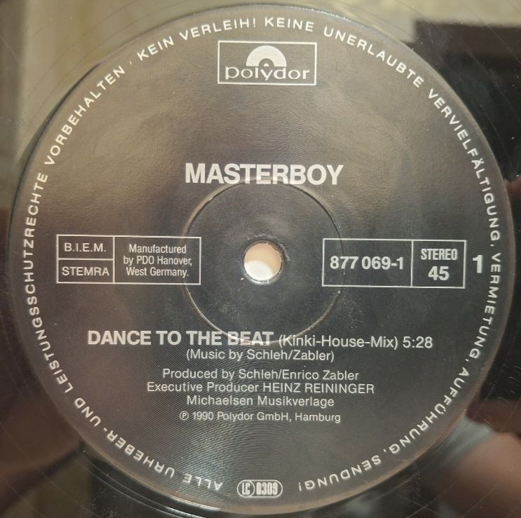 Masterboy - Dance To The Beat - 1990.  (EP). 12. Vinyl. Пластинка. Germany. - фото фото фото 2