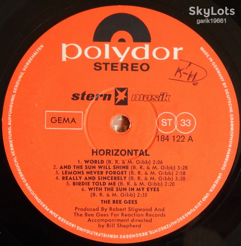 Bee Gees – Horizontal   (Polydor – 184 122, Germany) EX+/VG - фото фото фото 2
