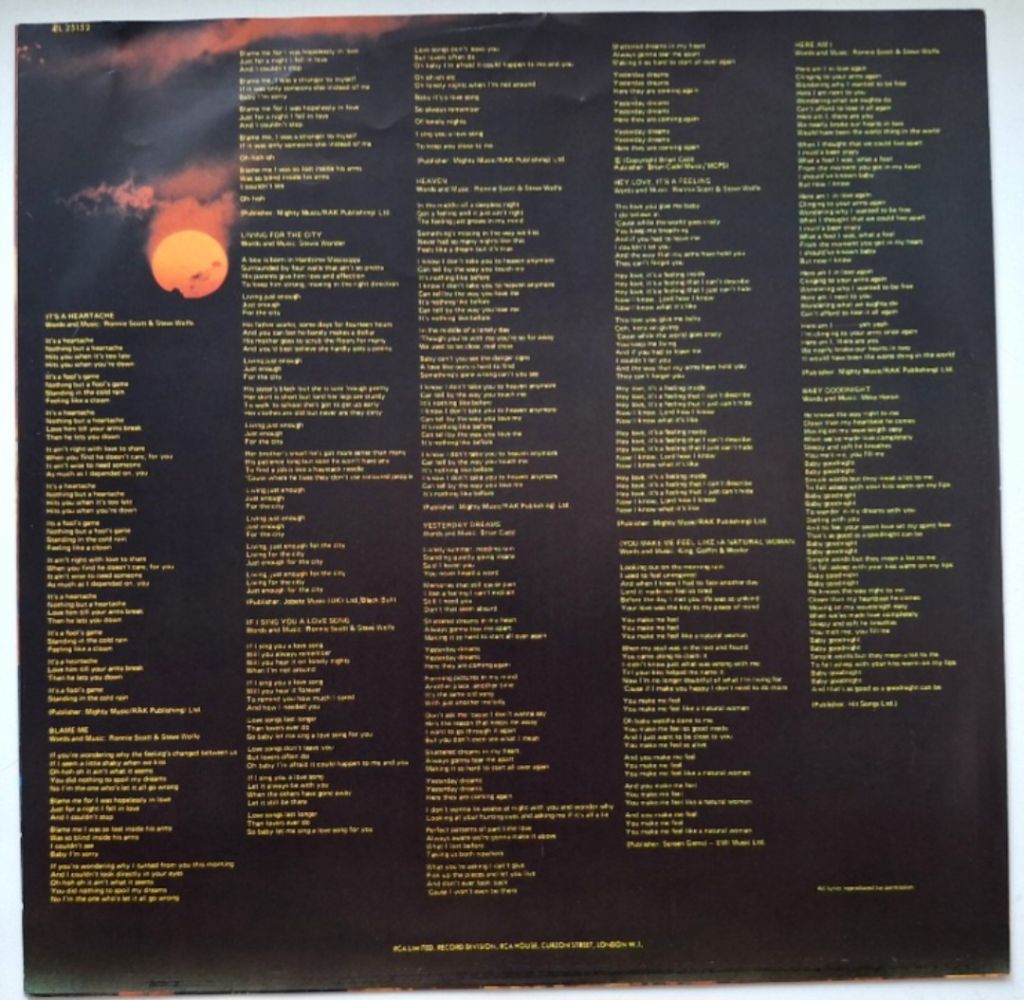Bonnie Tyler - Natural Force - 1978.   (LP). 12. Vinyl. Пластинка. Sweden. - фото фото фото 3
