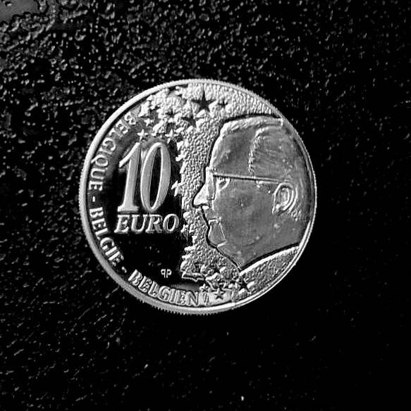 10 ЕВРО БЕЛЬГИЯ 2002 состояние UNC серебро 18,93/0.925 капсула РЕДКАЯ!!! - фото фото фото 1