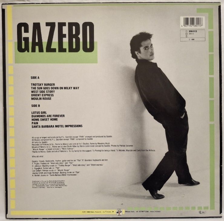 Gazebo - Univision - 1986.  (LP). 12. Vinyl. Пластинка. Germany - фото фото фото 1