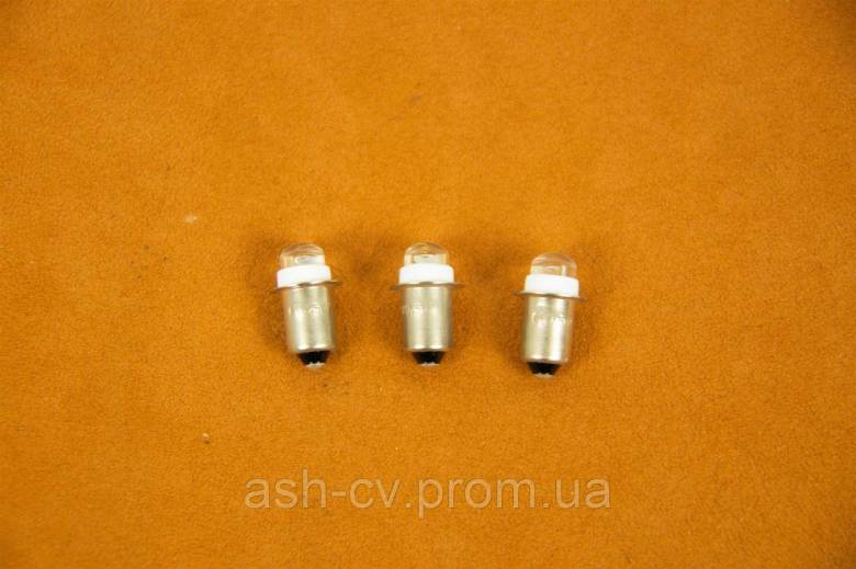 Лампочка, для ліхтарика, 6V, 0.5W, LED, P13.5, P13.5S, PR2 - фото фото фото 0