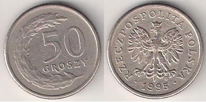 Польша  50 грош 1995 г. - фото фото фото 0
