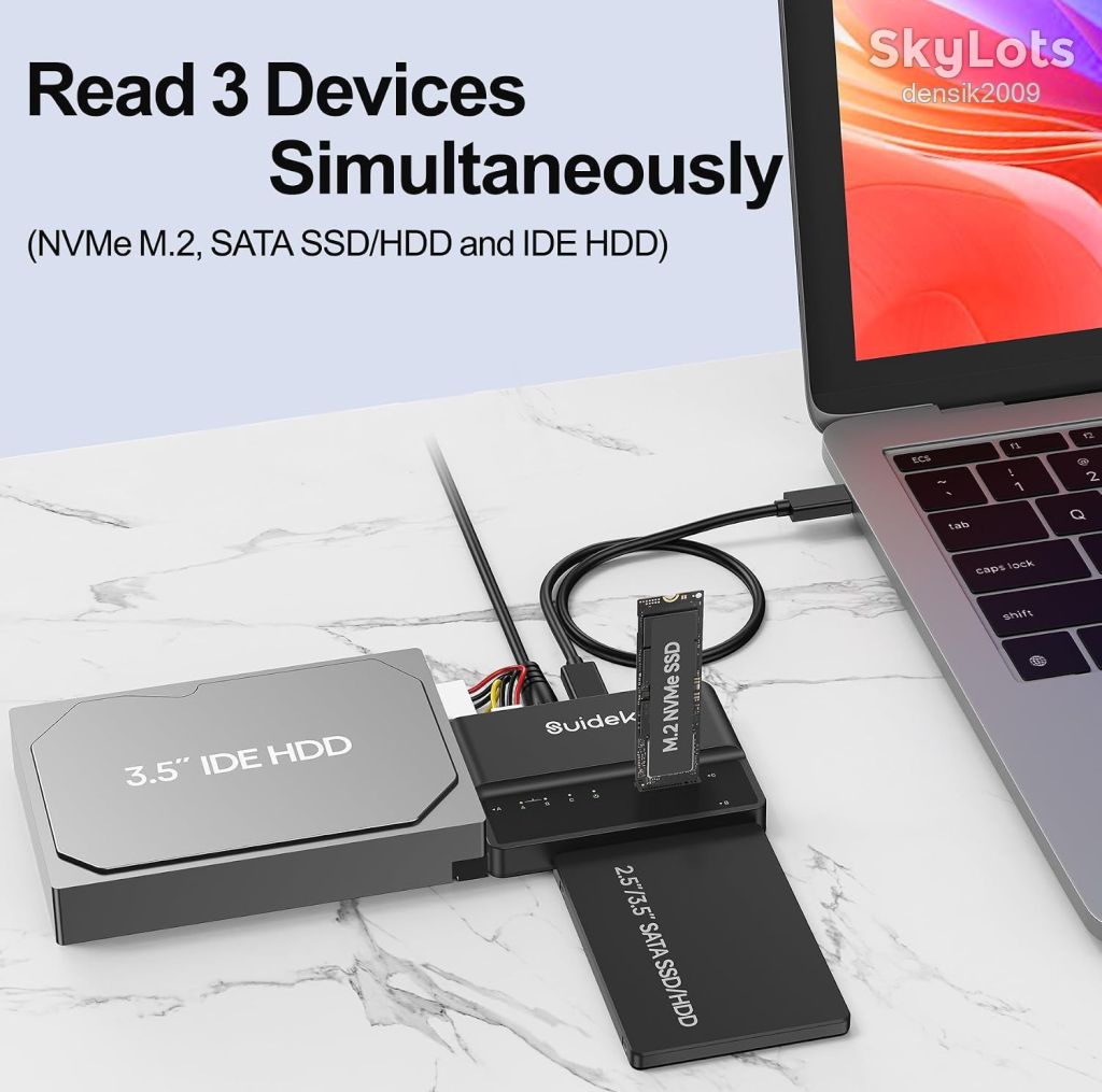 Адаптер SUIDEK  M.2 NVMe/SATA 10 Гбіт/с. Модель S1235D. Зчитувач жорстких дисків. - фото фото фото 11