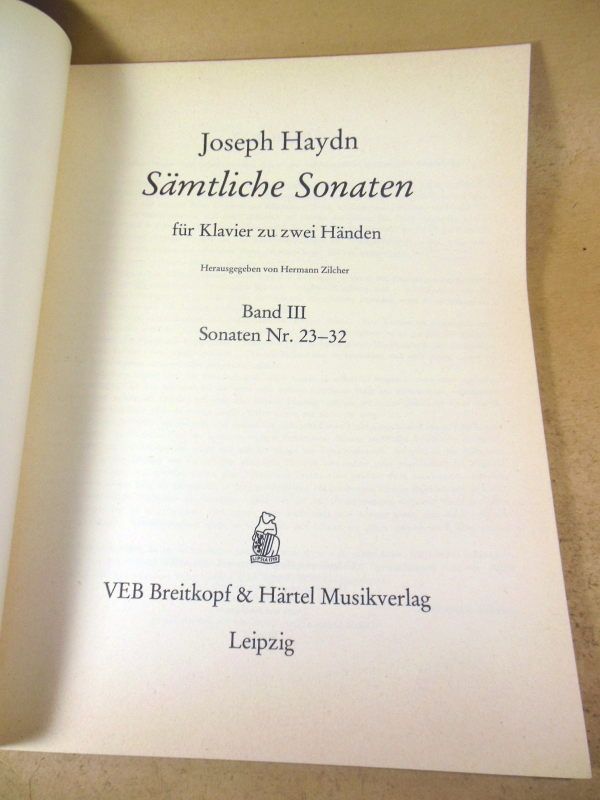 Edition Breitkopf. Joseph Haydn. Klaviernoten III - фото фото фото 1