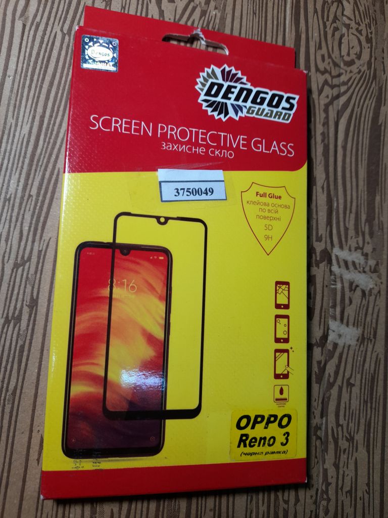 Защитное стекло для Oppo reno 3 черное - фото фото фото 0