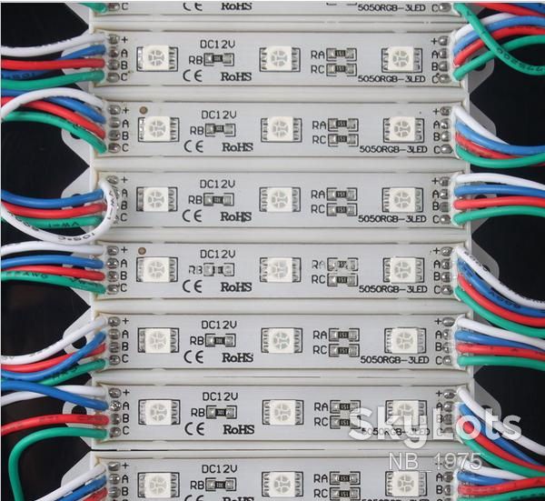Светодиодный LED модуль SMD 5050 RGB герметичный IP65 - фото фото фото 0
