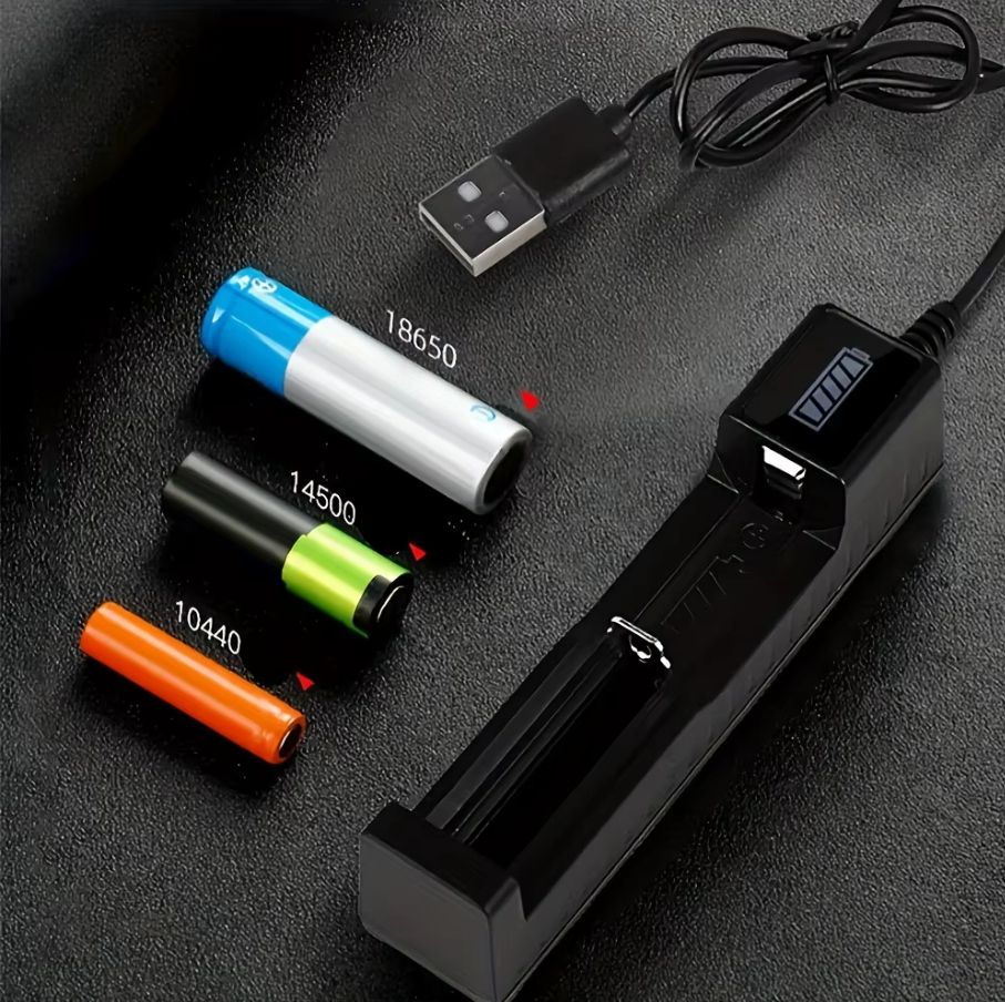 Зарядное устройство для аккумуляторов 18650 1 слот USB. - фото фото фото 2