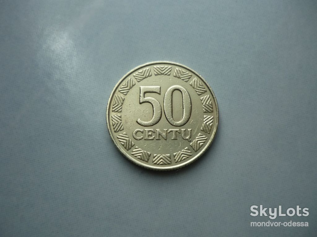 Литва 50 центов  2000 нечастая стк/10л0 - фото фото фото 1