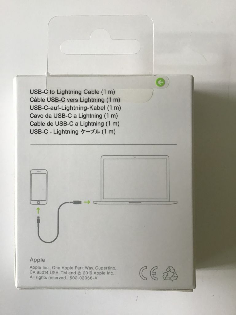 Кабель Lightning to USB-C      (White)      (1m)      (MK0X2). Новый. Оригинал. - фото фото фото 1