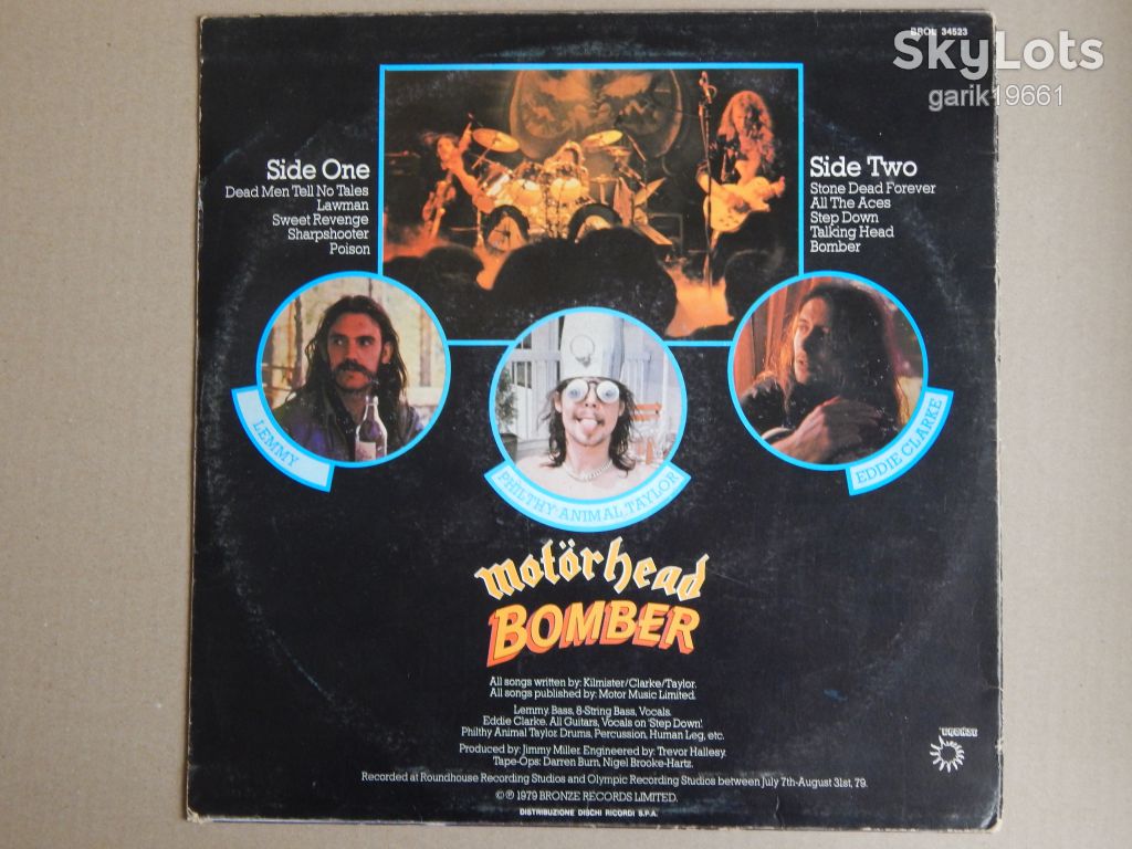 Motörhead ‎– Bomber  (Bronze ‎– BROL 34523, Italy) EX+/NM- - фото фото фото 1