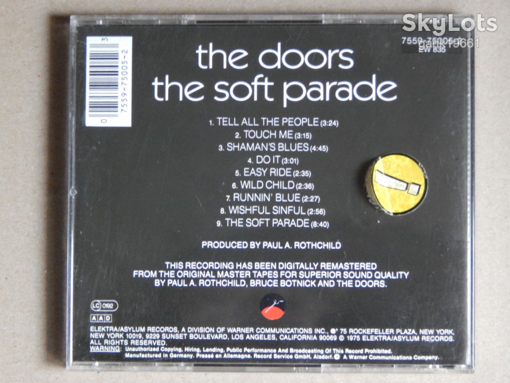 The Doors – The Soft Parade  (Elektra – 7559-75005-2, Germany) - фото фото фото 1