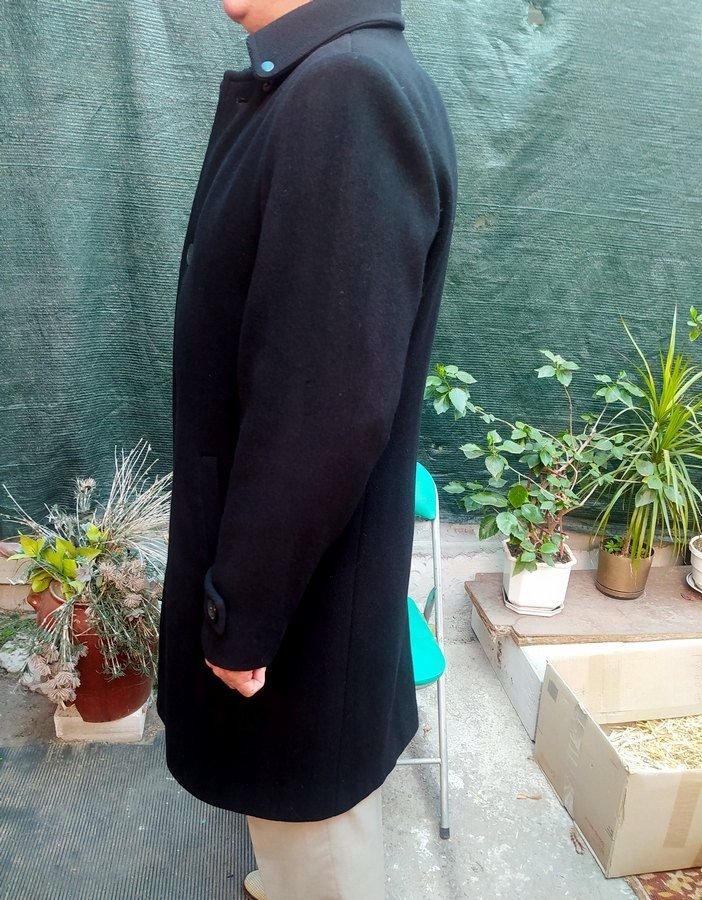 Пальто муж. черное 54р. Англия - фото фото фото 1