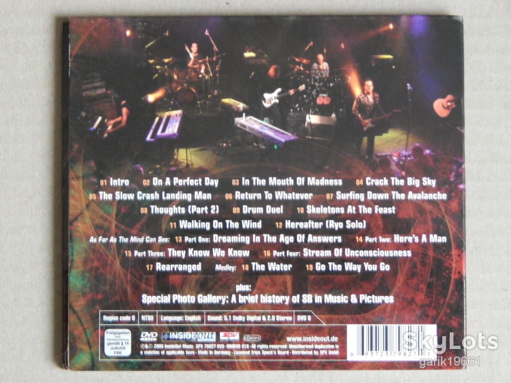 Spock's Beard ‎– Live ( DVD, Unofficial Release, Digipak) - фото фото фото 1