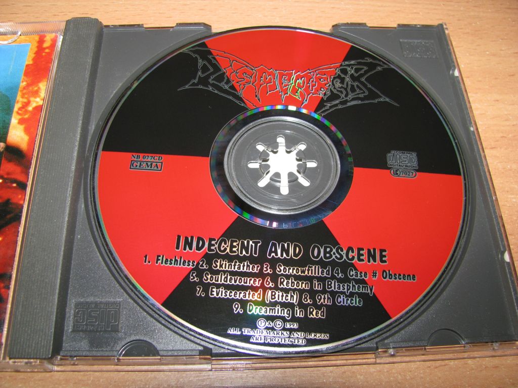 DISMEMBER - Indecent And Obscene   (1993 Nuclear Blast1st press) - фото фото фото 2