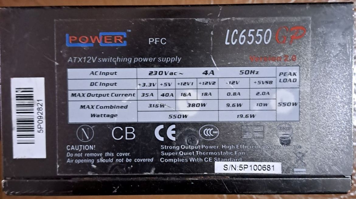 блок живлення  LC Power LC6550 робочий - фото фото фото 0
