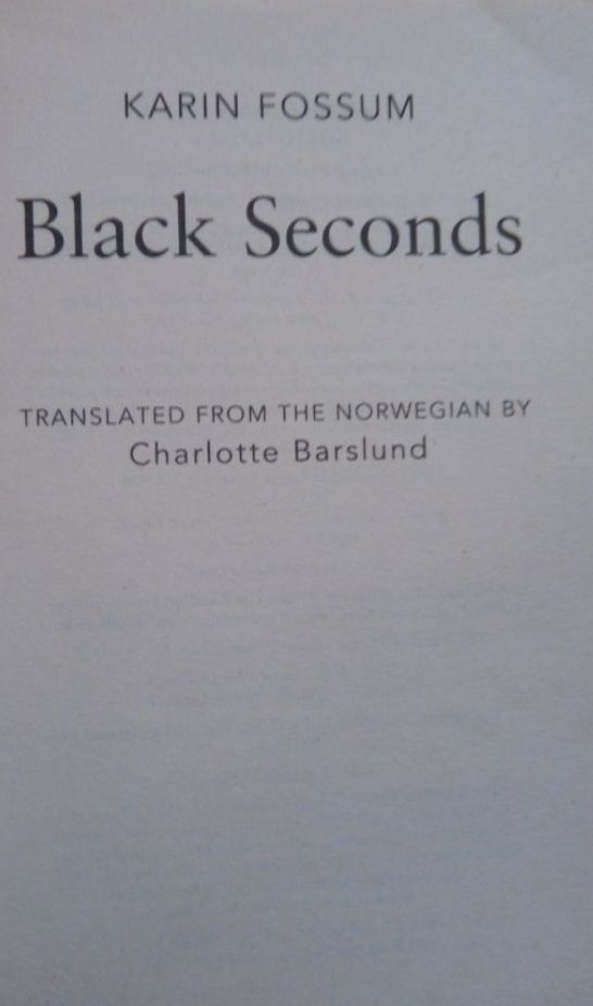 Black Seconds Karin Fossum English на Английском книга - фото фото фото 2