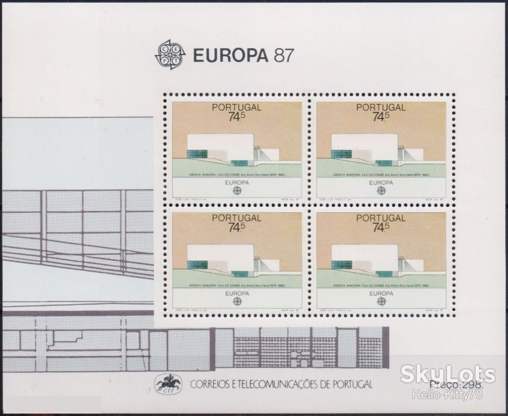 Португалия 1987 Европа СЕРТ Mi блок 54 MNH - фото фото фото 0