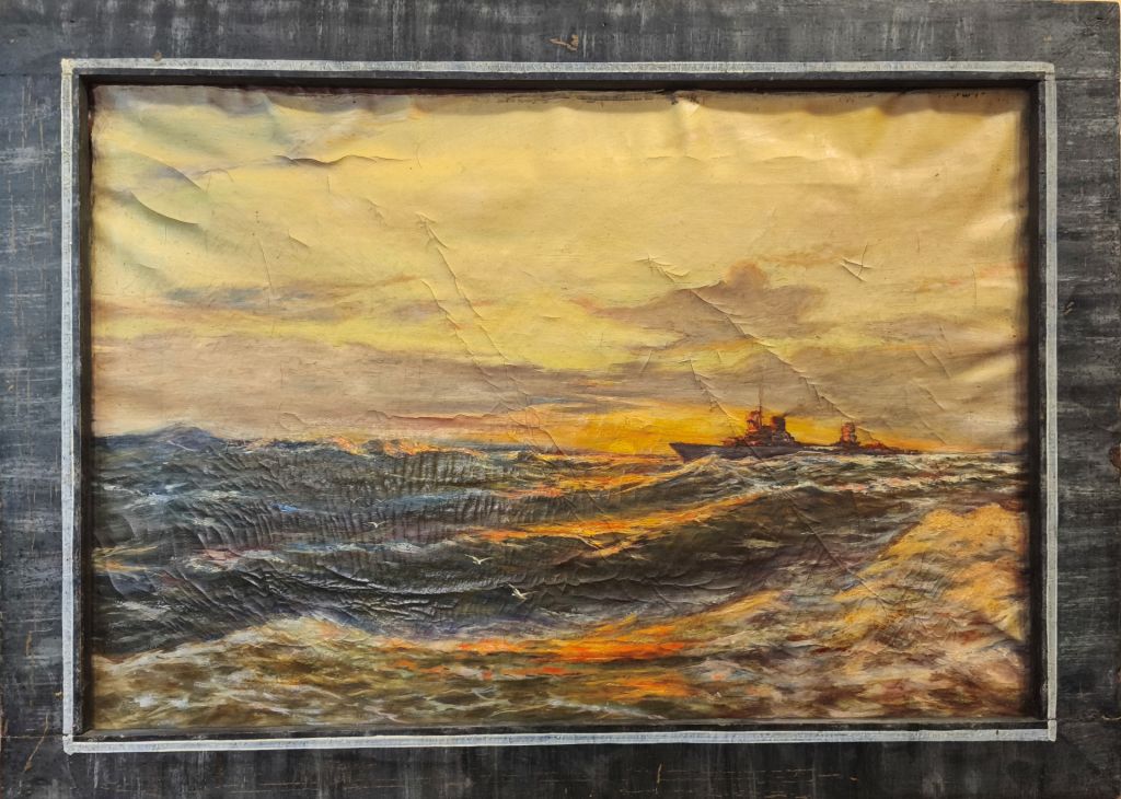 Картина олійним живописом “Морський пейзаж" у стилі Айвазовського, 1960-ті роки - фото фото фото 1