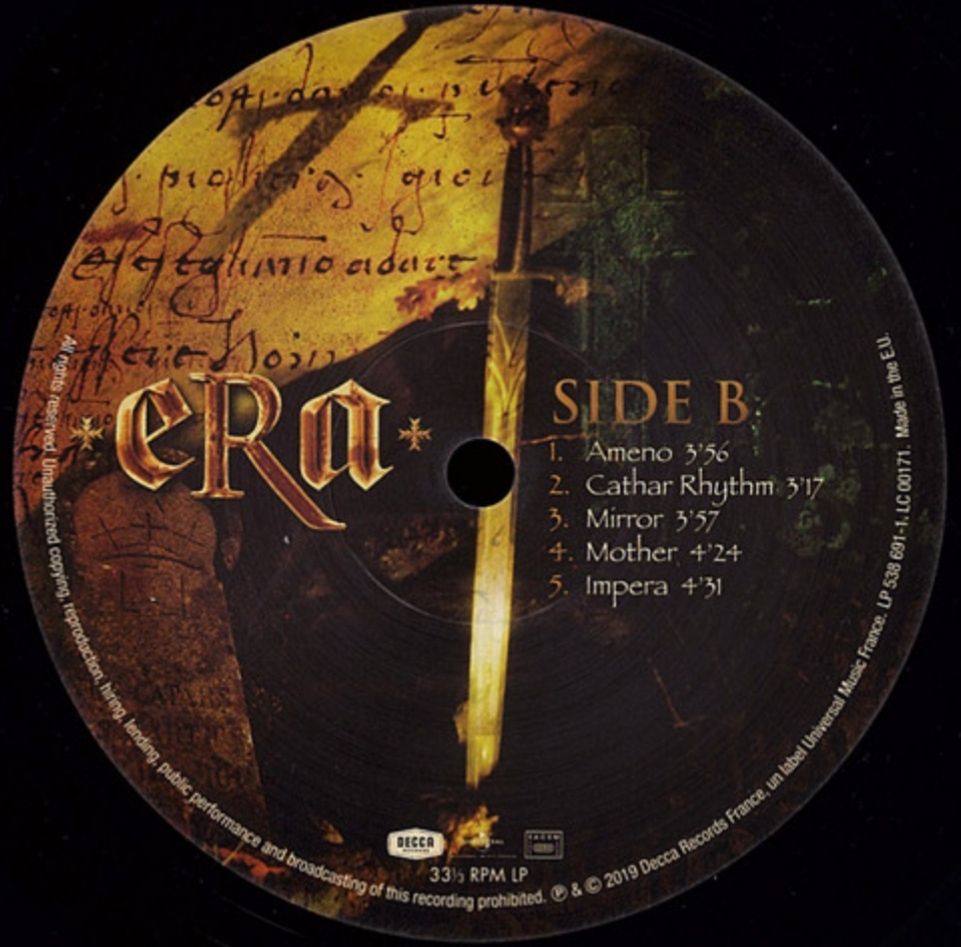 ERA - ERA - 1996.  (LP). 12. Vinyl. Пластинка. France. S/S. - фото фото фото 3