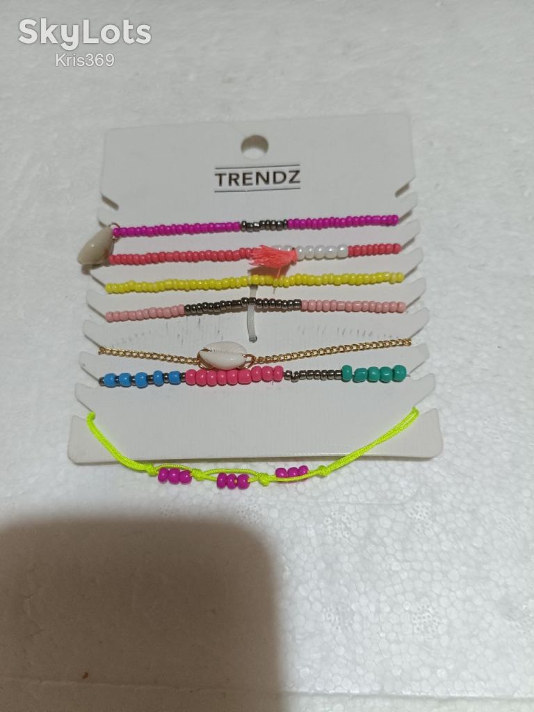 Літній набір браслетів Trendz: бісер, мушлі та китиця  (7 шт.) - фото фото фото 2