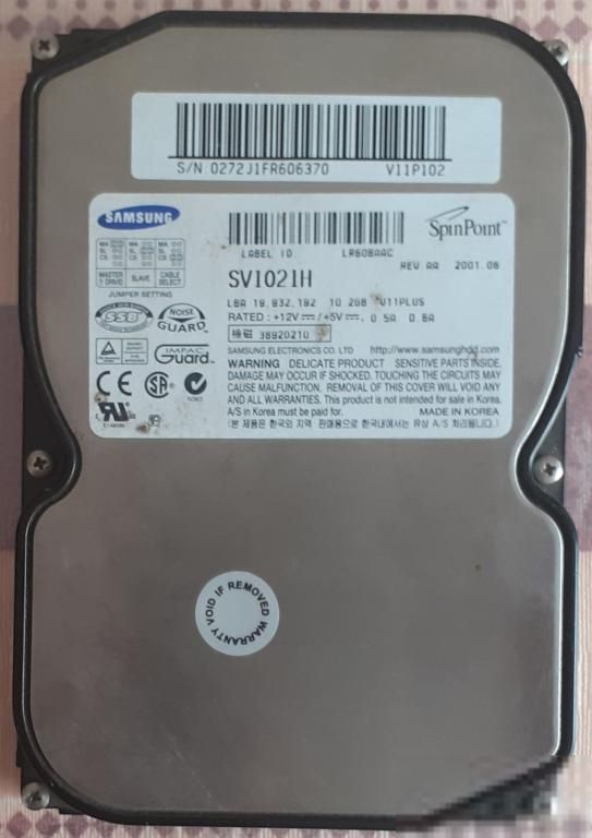 Жорсткий диск Samsung SV1021H 10 Gb ТЕСТ не ОК - фото фото фото 0