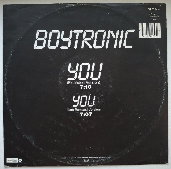 Boytronic - You. Extended Version - 1983.  (EP). 12. Vinyl. Пластинка. Germany. - фото фото фото 1