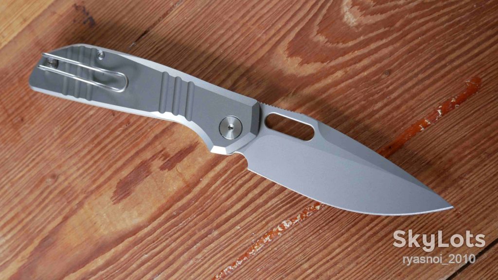 TRIVISA Gecko-S, M390 Stonewash, Titanium, Ceramic Ball Bearing, EDC, Outdoor, Liner Lock - фото фото фото 13