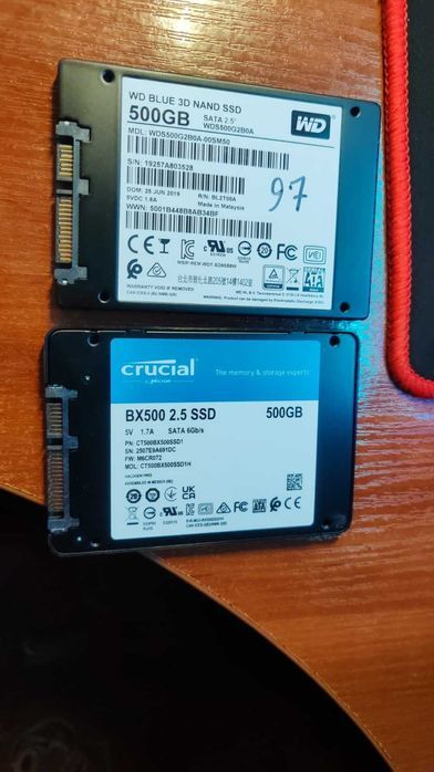 2.5 SATA SSD Crucial_500Gb - фото фото фото 1
