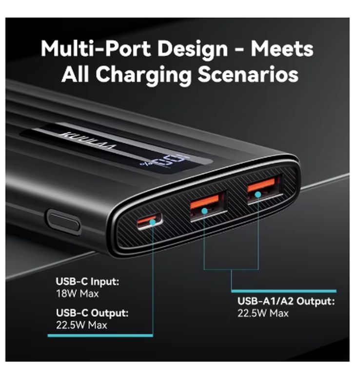 Power bank kuulaa 20000 mah 22,5 w - фото фото фото 4