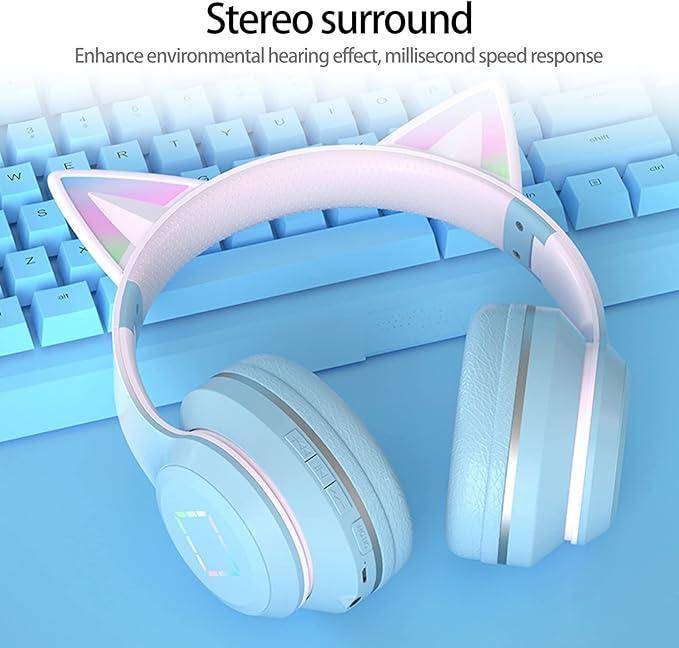 Беспроводная гарнитура Kasituny DR57, совместимая с Bluetooth, 5.1, с прохладной подсветкой RGB, сте - фото фото фото 2