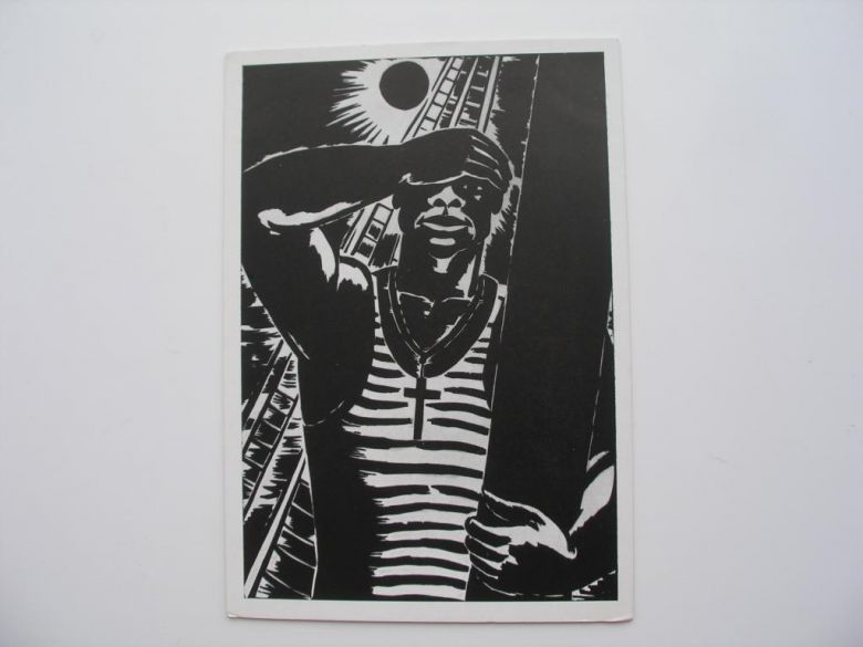 Открытка Франс Мазереель. На вахте. 1957 г. - фото фото фото 0