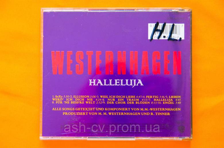 Музичний диск CD. WESTERNHAGEN - HALLELUJA - фото фото фото 2