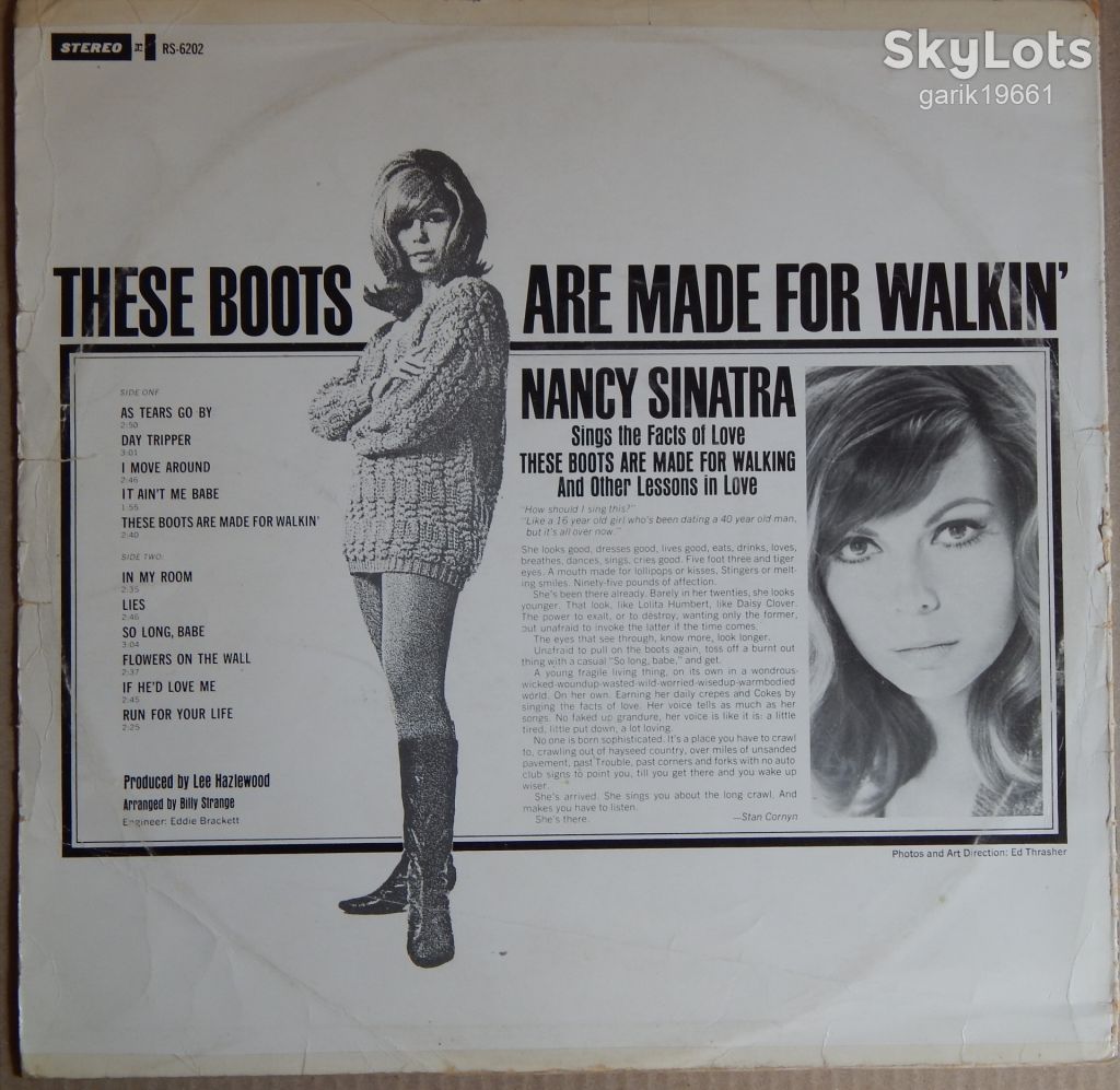 Nancy Sinatra – Boots  (Reprise Records – RS 6202, Germany) VG/EX - фото фото фото 1