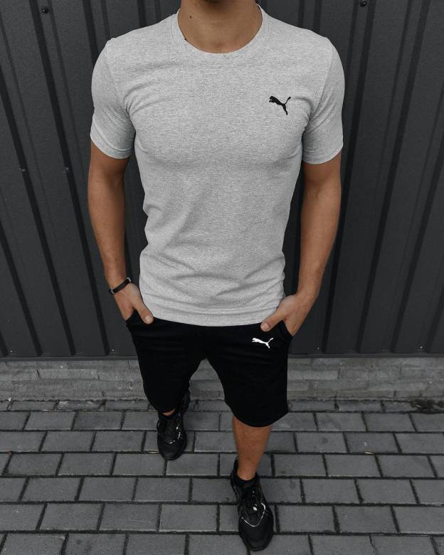Футболка Puma серая - фото фото фото 1