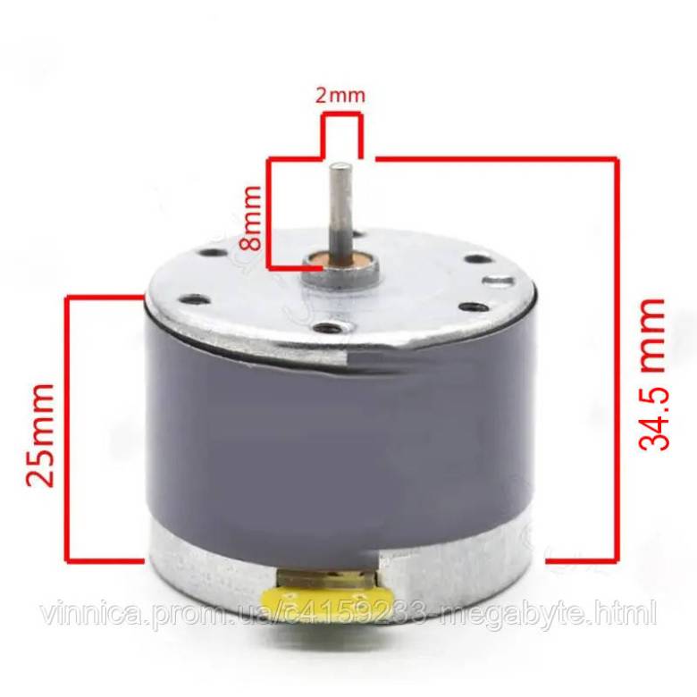 DC Motor Двигун EG-530AD-2B 12VDC CCW (2400RPM) D33mm L9.5 мм - фото фото фото 3