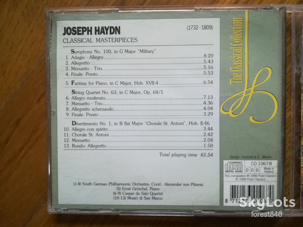 Joseph Haydn-Classical masterpieces 67-Holland-состояние: 4+ - фото фото фото 5