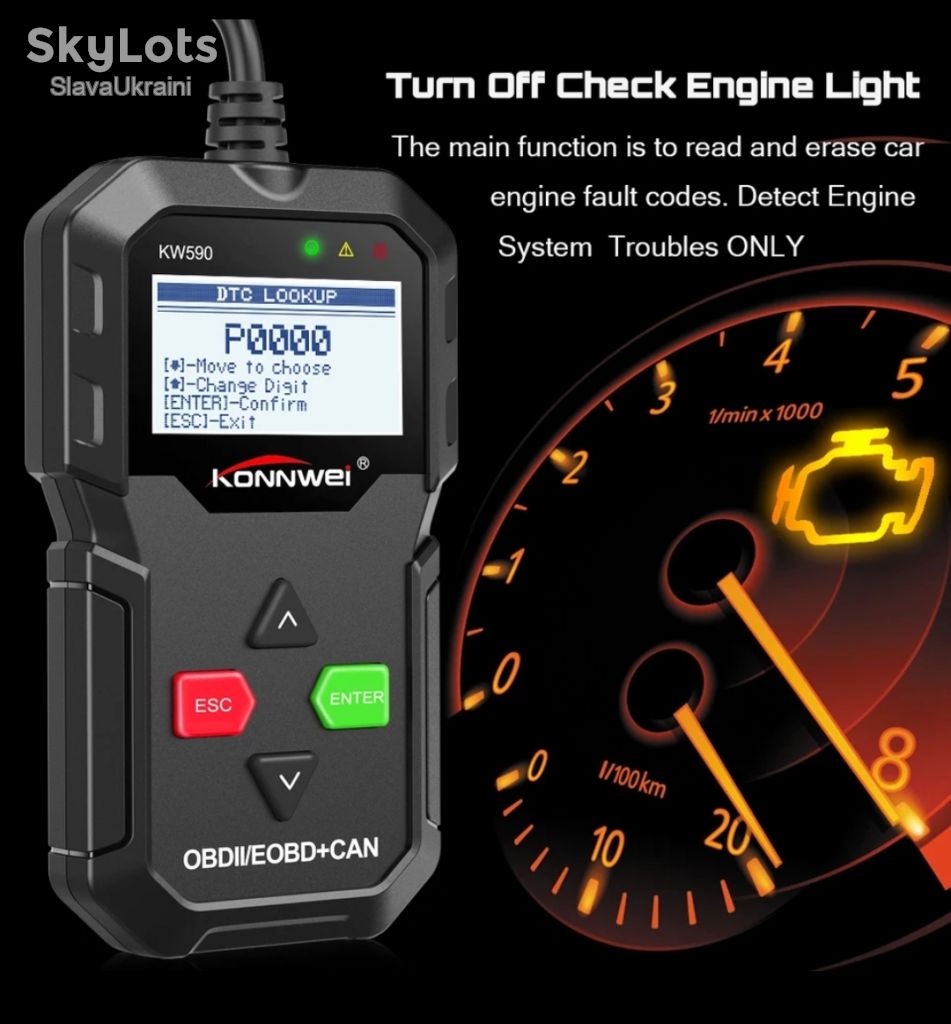 Сканер OBD2 KONNWEI KW590 - фото фото фото 3